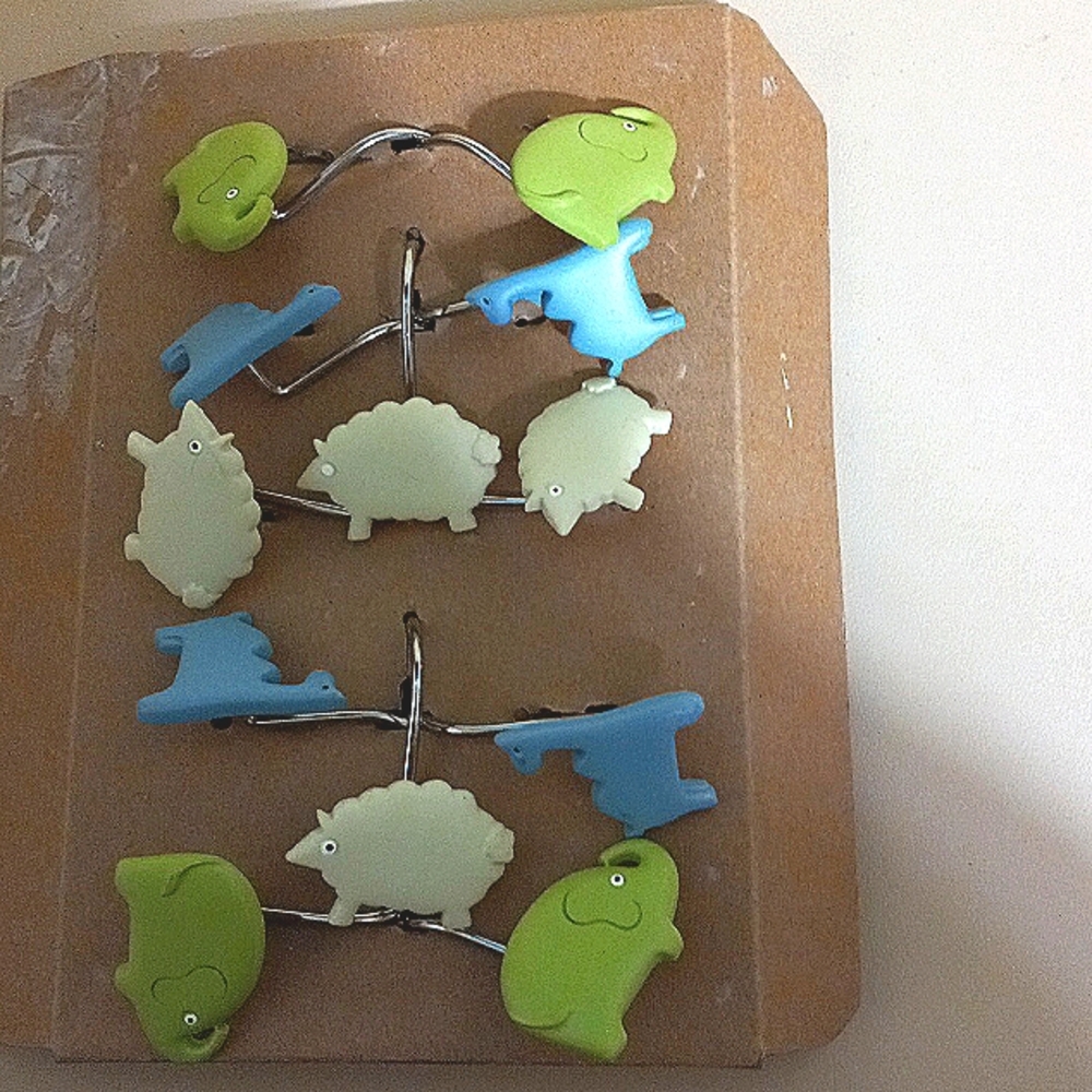 Shower curtain hooks for kids